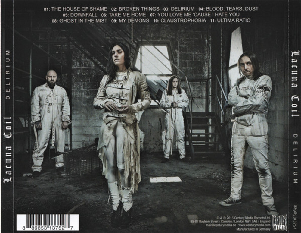 CD Lacuna Coil - Delirium (Европа 2016г.)