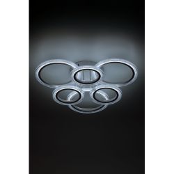 Светильник потолочный светодиодный ЭРА Модерн Ring CLL-1-90W 3K-6,5K RC WH с ДУ белый