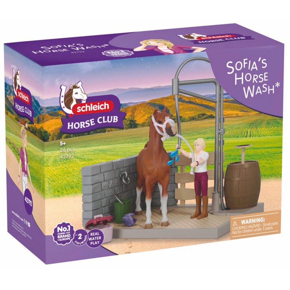 Schleich S 42792 — Мойка для лошадей Софии с мерином American Saddlebred Horse Club — фото 1