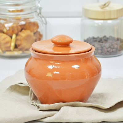 Горшок для запекания керамический 0,7л терракот