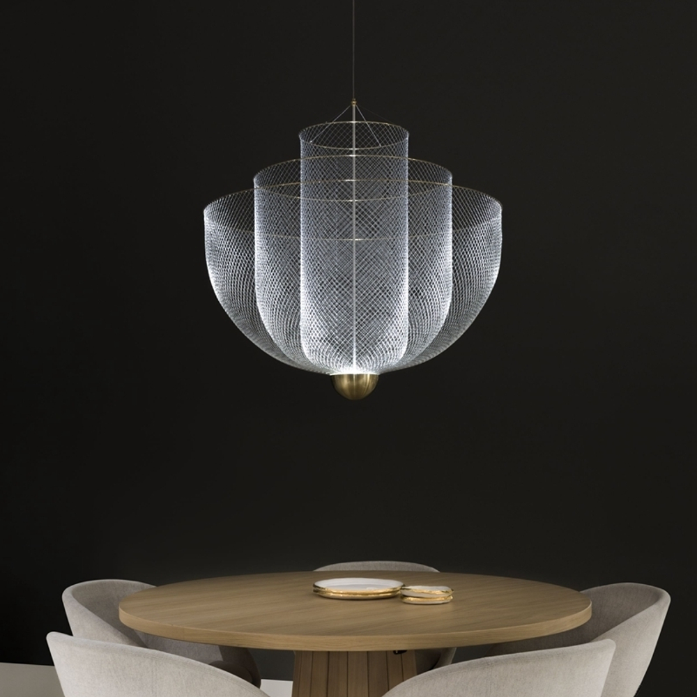 Подвесной дизайнерский светильник  Meshmatics by Moooi D45 (золотой)