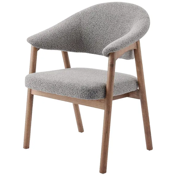 Стул Holmes 5, серый, ножки орех