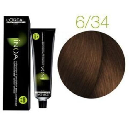 L'Oreal Professionnel Inoa 6.34 темный блондин золотистый медный 60мл