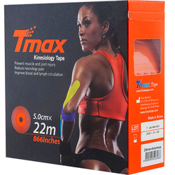 Тейп кинезиологический Tmax 22m Extra Sticky Orange (5 см x 22 м), 423266, оранжевый