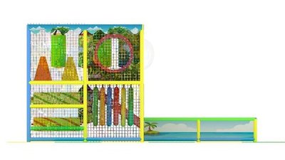 «Баунти» 15,3м² (4,9*2,5*2,5 м) Игровой лабиринт + бассейн (1,2*2,4 м)