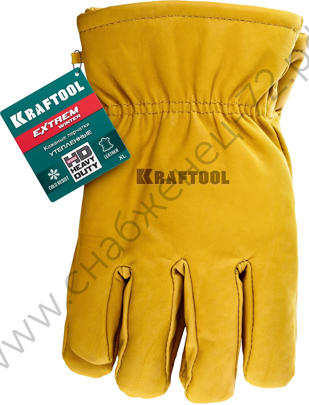 KRAFTOOL EXTREM WINTER от мех. воздействий, XL, утеплённые, кожаные перчатки (1137-XL)