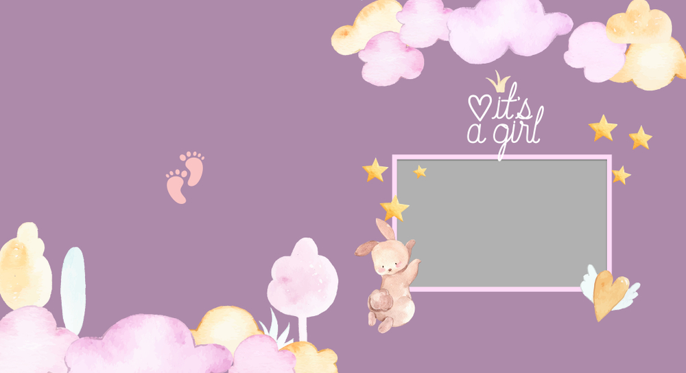 PSD-Шаблон фотокниги "It's a girl"
