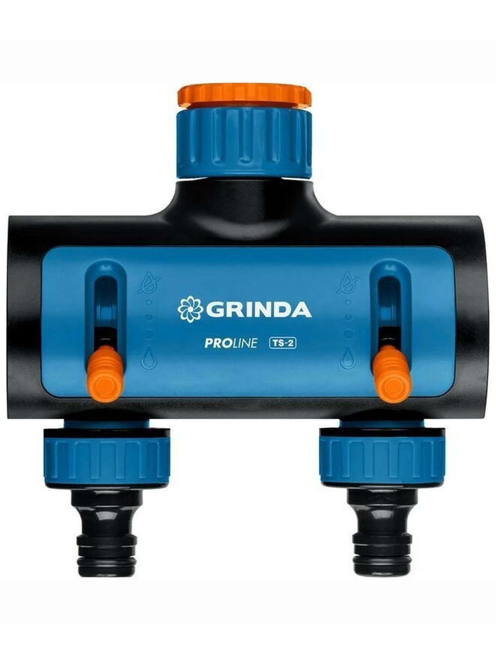 Поливочный распределитель GRINDA PROLine TS-2 двухканальный, с внутренней резьбой 3/4"-1"