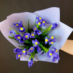 Flower bouquet of 11 irises