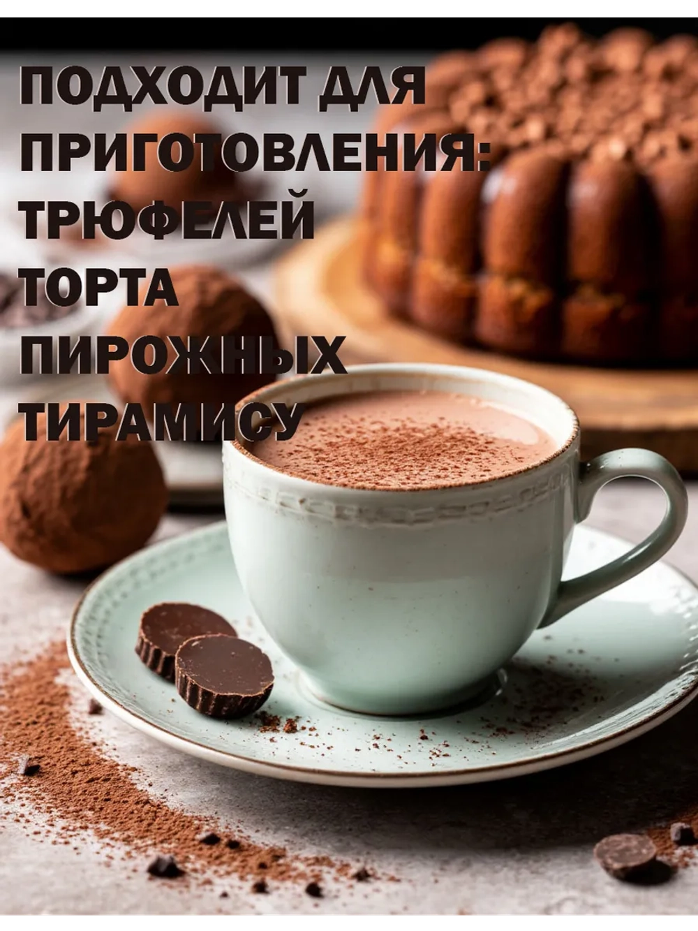 Какао-порошок 500г алкализованный Gerkens Cacao GHR