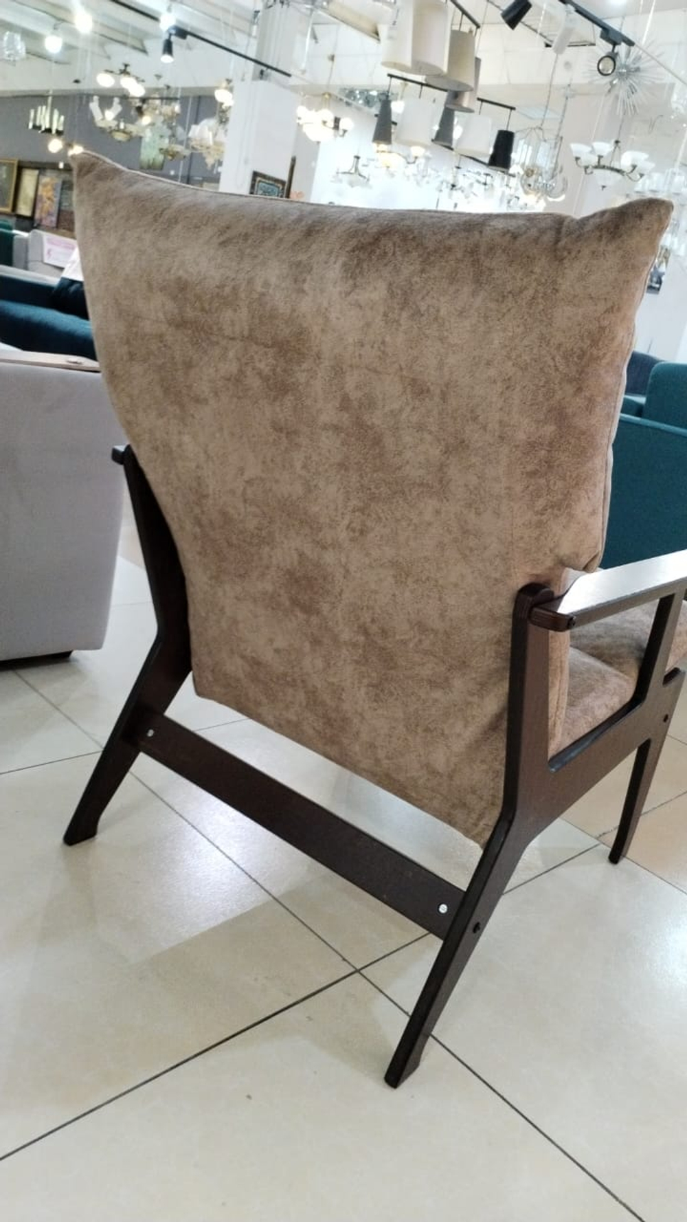 Кресло "Луна" Невада латте, Орех