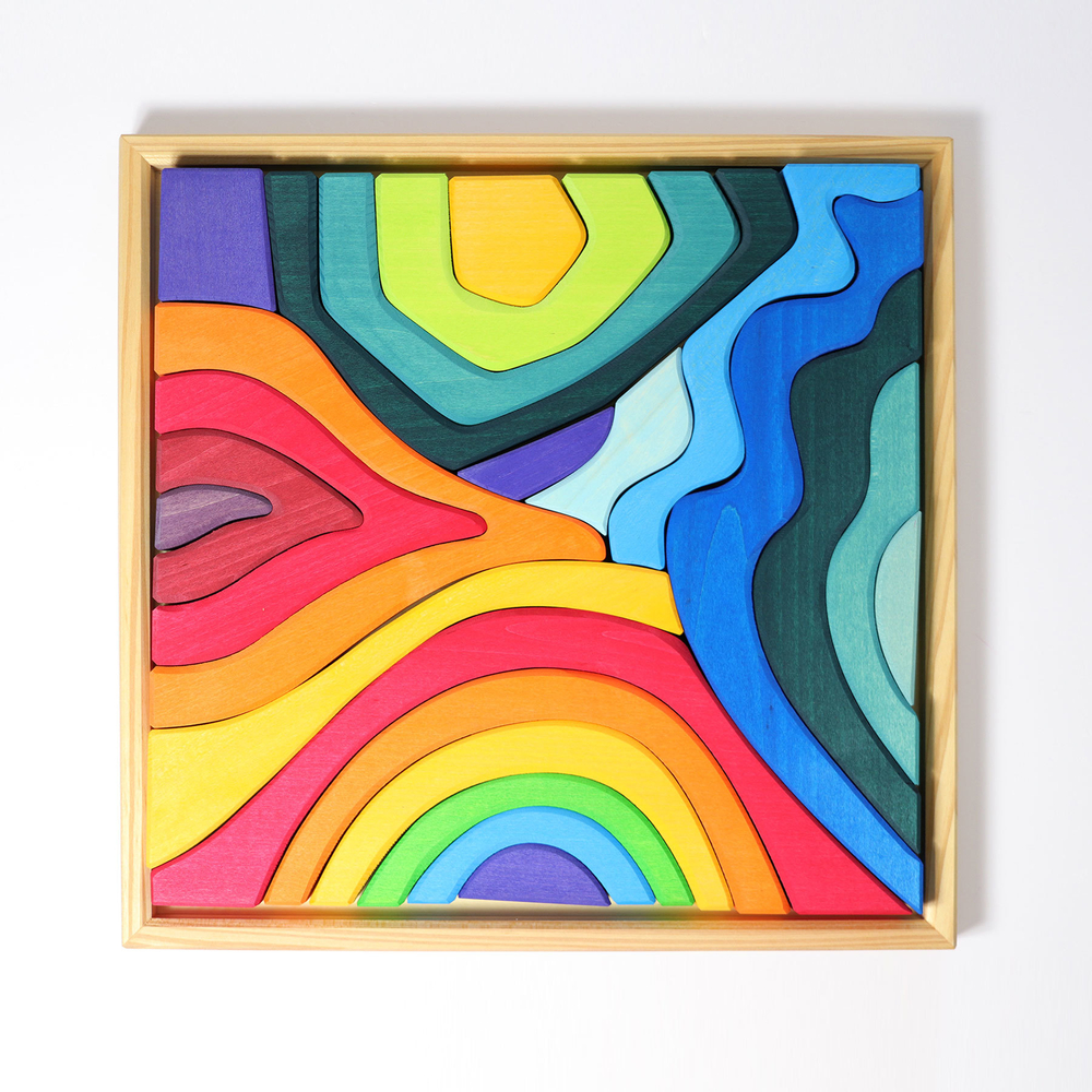 Деревянный конструктор "Четыре стихии большой", поддон, 23 детали