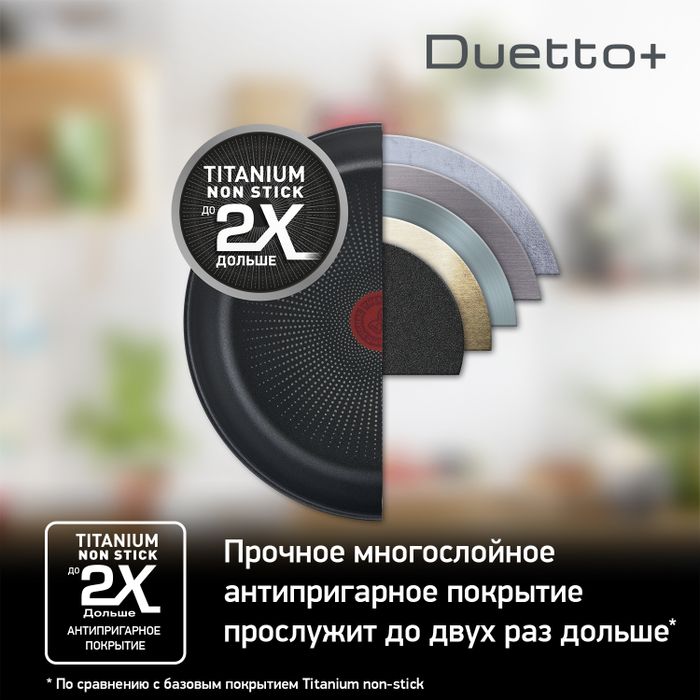 Набор посуды Tefal Duetto+ 8 предметов G732S855
