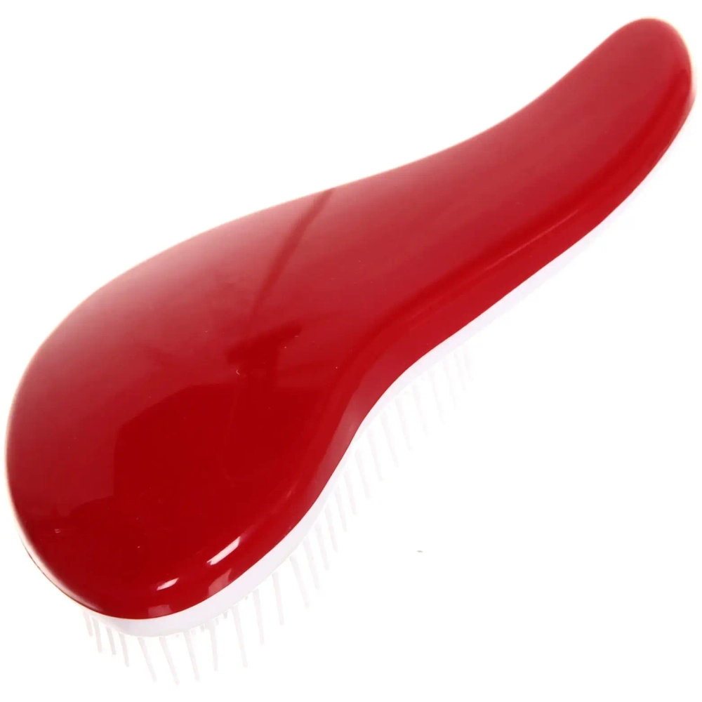 Расческа массажная «Компактная-капля», цвет красный, в коробке, 15см