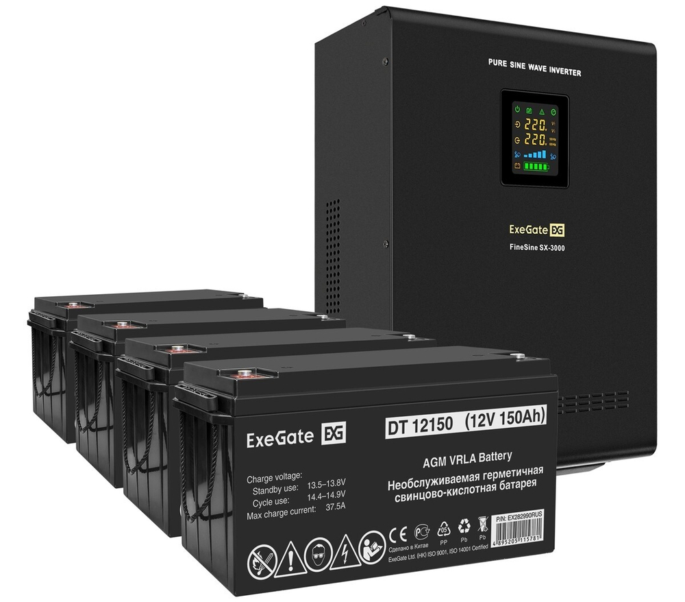 Комплект  Exegate FineSine SX-3000.LCD.AVR.2SH.T