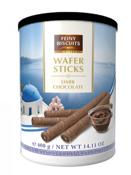 Вафельные трубочки Feiny Biscuits с кремом из темного шоколада(50%) 400г