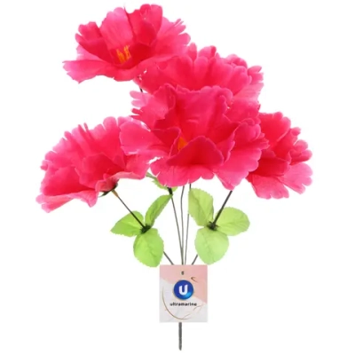 Цветы искусственные 30см «Цветочная фантазия» 5 цветков красные