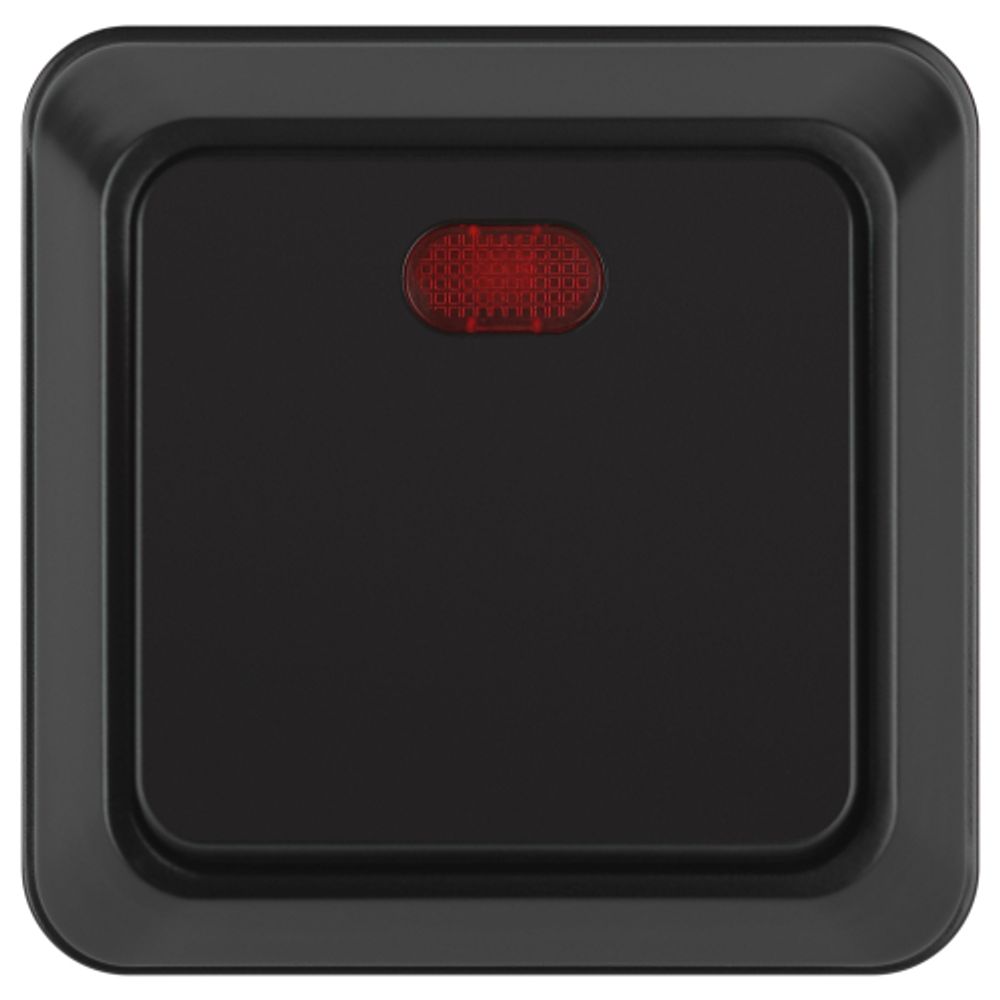 Выключатель Intro Quadro 2-102-05 с подсветкой 10А-250В IP20 ОУ антрацит | Intro