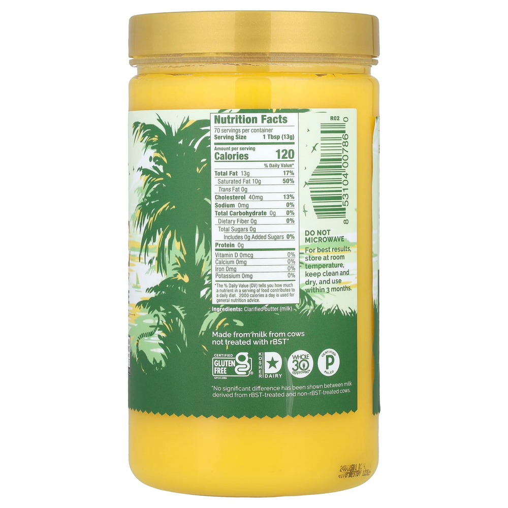 4th & Heart, Очищенное масло гхи, оригинальный рецепт, 907 г (32 унции)