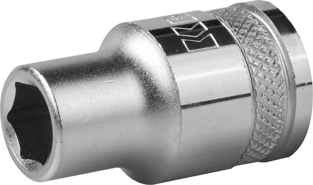 Торцовая головка KRAFTOOL ″INDUSTRIE QUALITAT″, Cr-V, FLANK, хромосатинированная, 1/2″, 10 мм