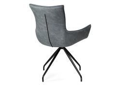 Стул на металлокаркасе Донаель крутящийся ткань kiprus 11/12 / черный глянец