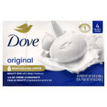 Dove, Мыло Beauty Bar, глубокое увлажнение, белое, 4 шт., По 106 г (3,75 унции)