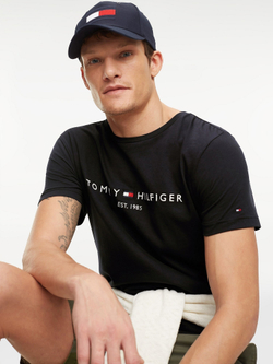 Футболка Tommy Hilfiger Organic Cotton Tommy Logo Jet Black