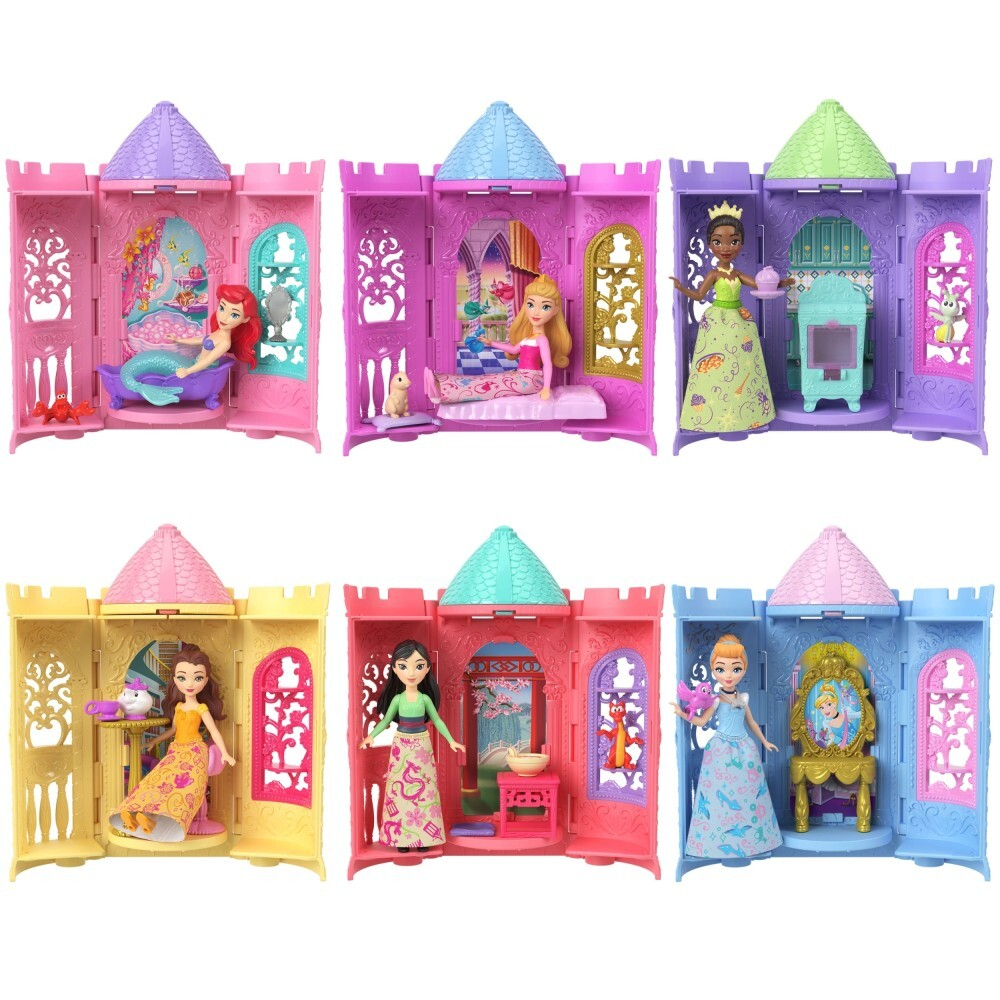 Disney Princess - Малиновая турель с компактным набором Принцесса Белла JBL39