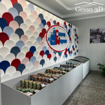 Гипсовая 3D панель Чешуя гладкая