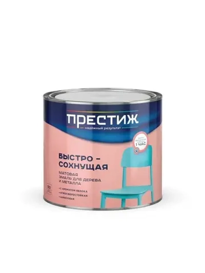 Эмаль акриловая Престиж, матовая, черная, 1,9 кг