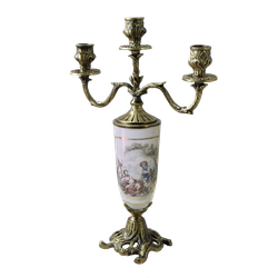 Bello De Bronze Канделябр Триумфато 3-х рожковый, антик