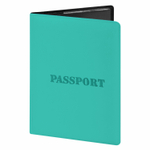 Обложка для паспорта мягкий полиуретан "PASSPORT" цвет "тиффани" STAFF (5 штук в упаковке)