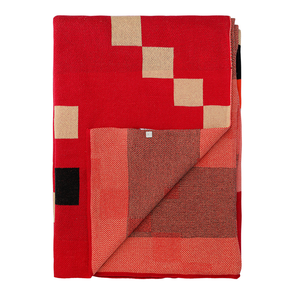 Плед из хлопка по мотивам башкирских орнаментов из коллекции cultural heritage, 130х180 см