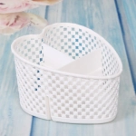 Подставка для столовых приборов пластиковая «Сердечко» 17*15*11см 3секции