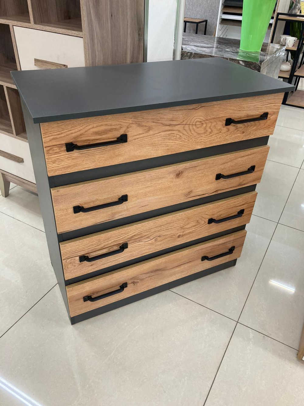 Комод Лофт графит/крафт