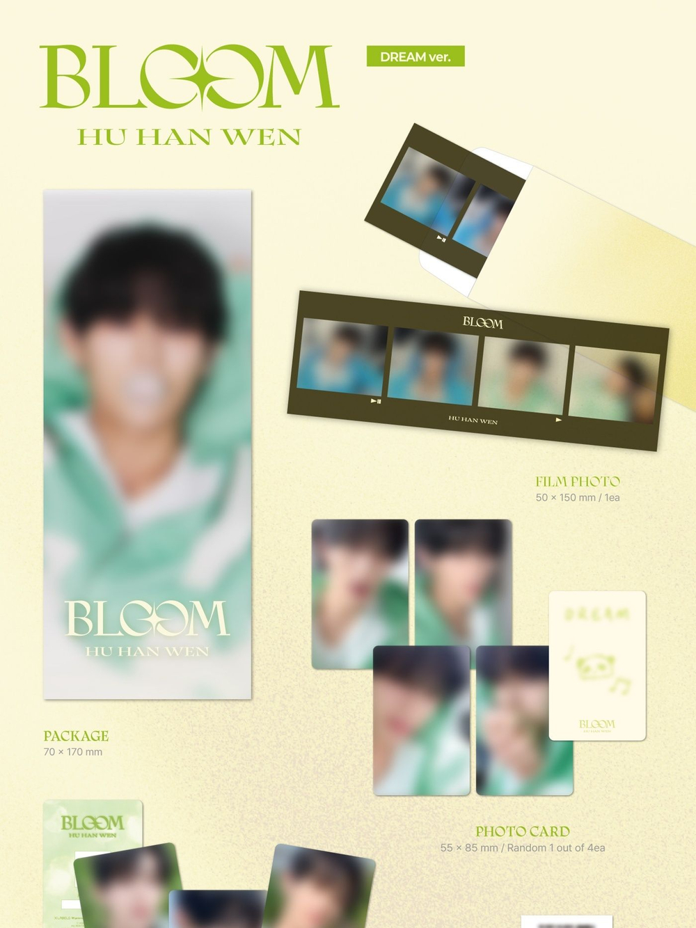 (ПРЕДЗАКАЗ) Альбом HU HAN WEN - BLOOM SPECIAL Single Album 2 Version SET