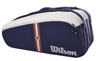 Сумка теннисная Wilson Roland Garros Super Tour 9 Pack - navy/white/clay