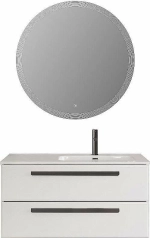 Тумба с раковиной Cezares ECO-CER-N 100 ECO-CER-N-1000-2C-SO-BL белая глянцевая левая/правая