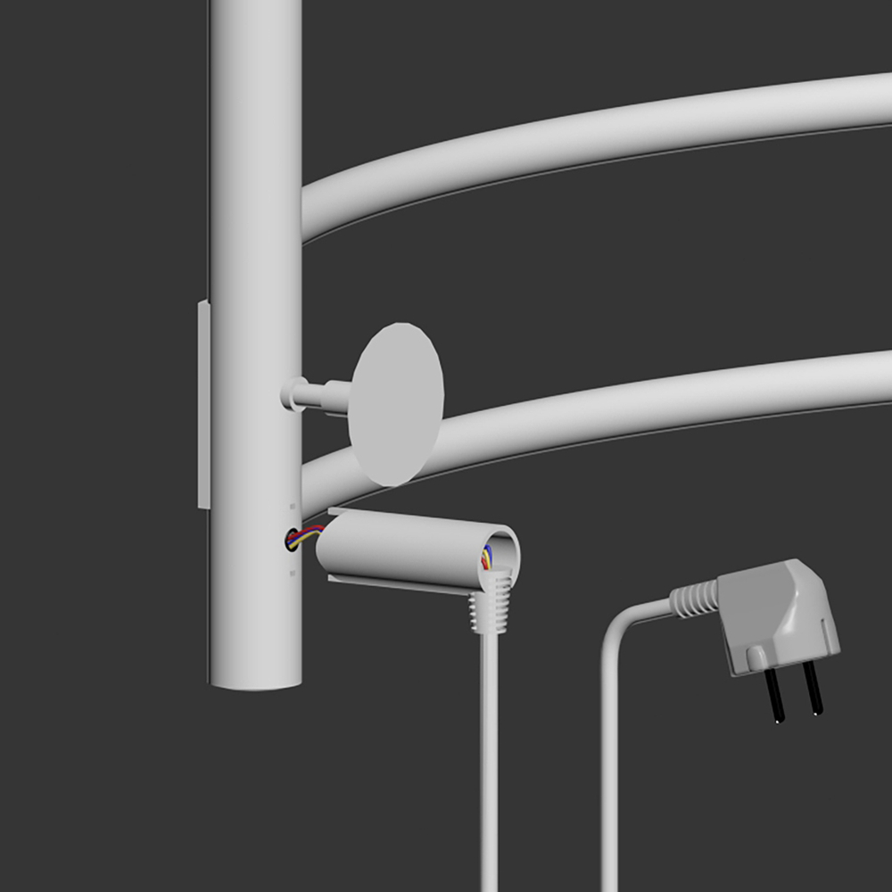 Полотенцесушитель MIXLINE VEGA  80х50 (таймер, 318 Вт, 8 перекладин) электрический БЕЛЫЙ