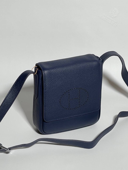 Сумка через плечо Hermes Evelyne тёмно синяя