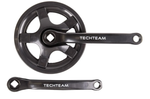 Система HDL TT GS-S156-34T, cтальные шатуны 140 мм, под квадрат, резьба 9/16", защита звезд: черный пластик c лого TECH TEAM FC-GS-S156-34/140В, 37743