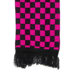 Шарф клетка черно-розовая (1810)