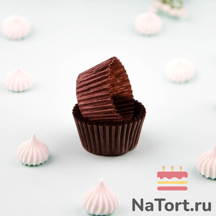 Капсулы бумажные Коричневые 35*25 мм, 500 шт