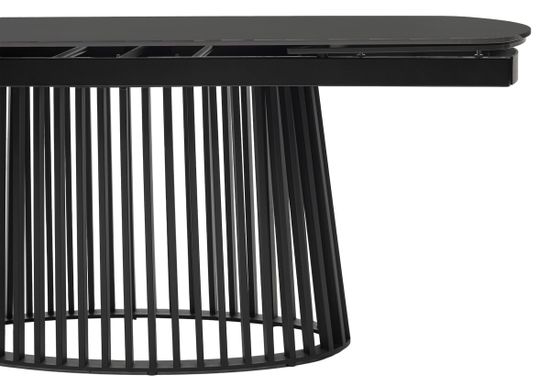 Стол DESIO 180 PURE BLACK SOLID CERAMIC Черный мрамор матовый, керамика/черный каркас