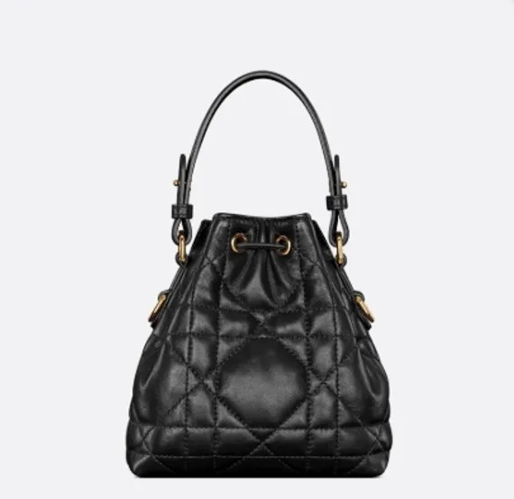 Рюкзак Dior Caro черный, модель среднего формата
