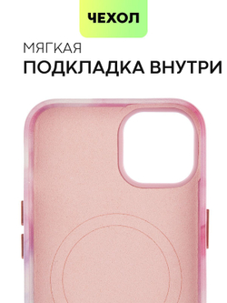 Чехол BROSCORP для Apple iPhone 13 (арт. IP13-AQUARELLE-PURPLE)