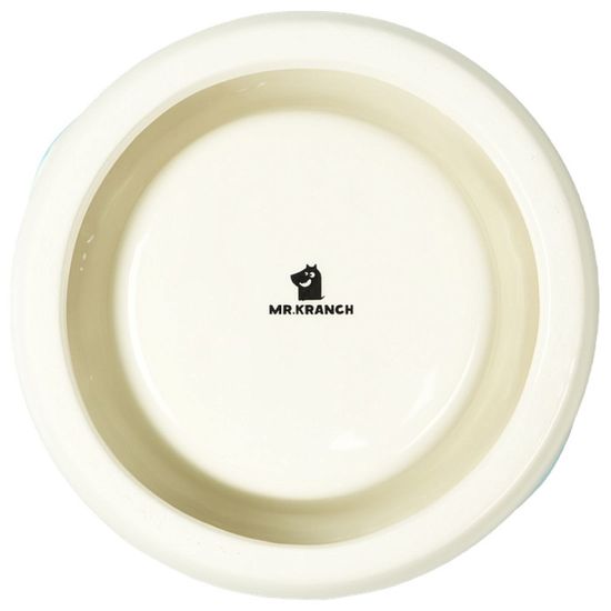 Mr.Kranch Миска "Bamboo" керамическая голубая на бамбуковой подставке, 250мл