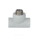 Тройник PP-R комбинированный белый Дн 20х3/4" НР VALFEX 10128120