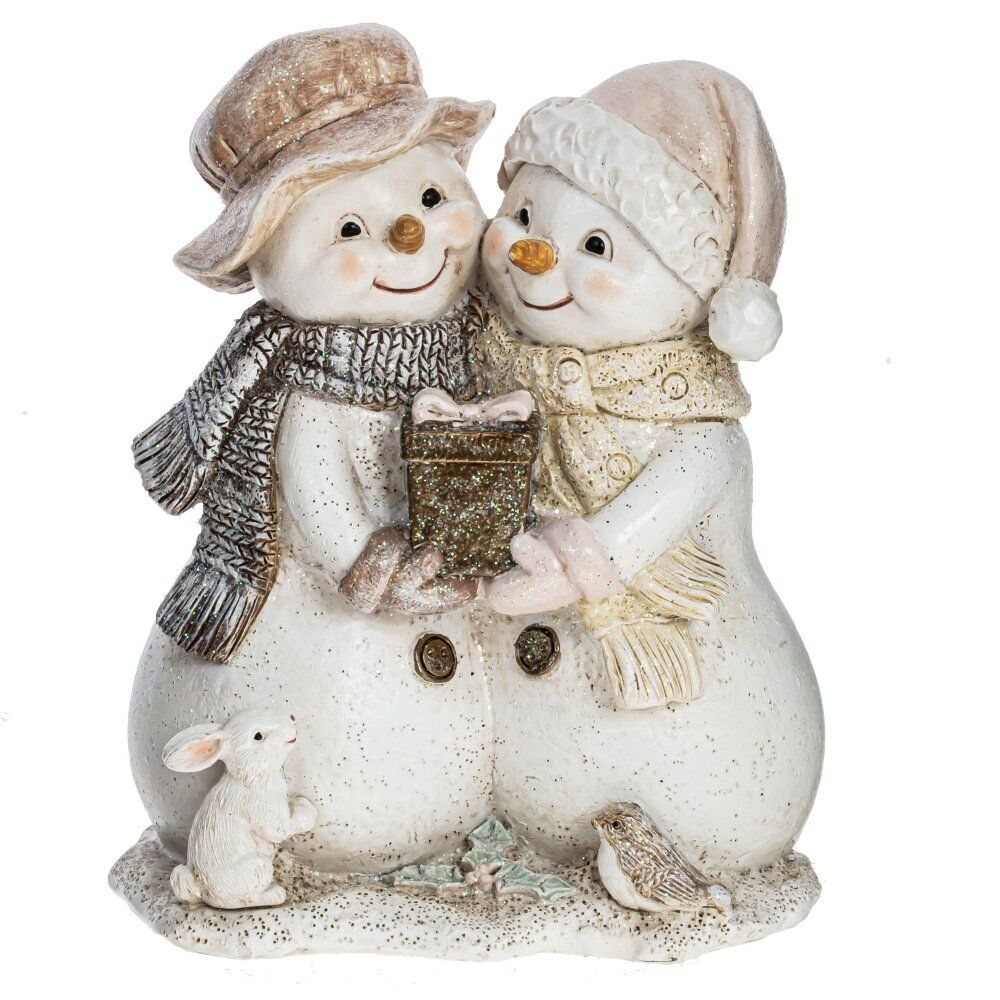 GAEM Фигурка декоративная "Снеговики", L10,5 W6,5 H12,5 см