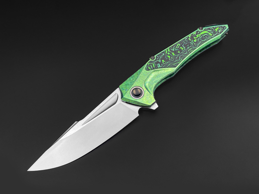 Складной нож Guerrero M390 green CrystalTi green carbon